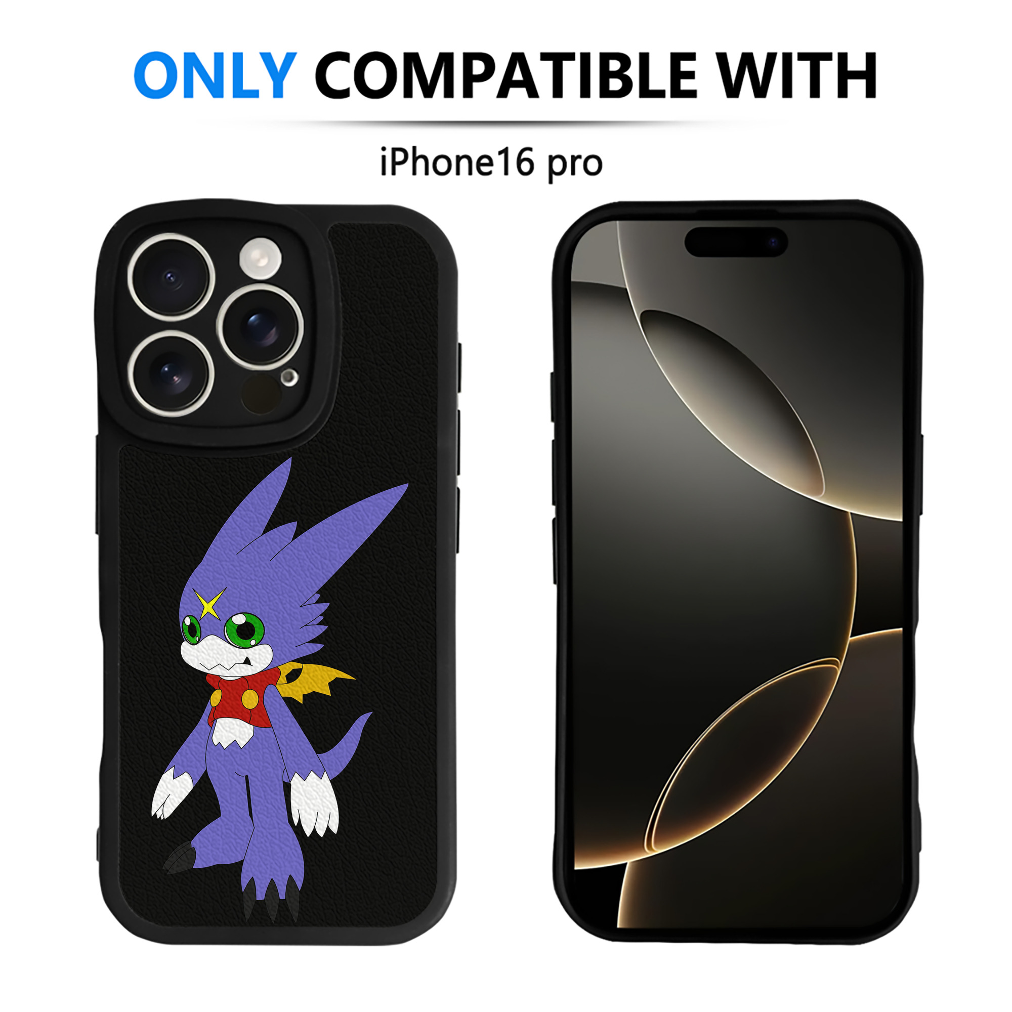 （画像用） Digimon デジタルモンスター/デジモン 【iPhone 16シリーズ対応】シリコンスマホケース（レザー調） 材質：シリコン